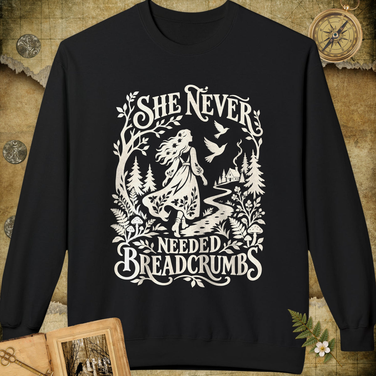 Never Needed Breadcrumbs Sweatshirt - Black