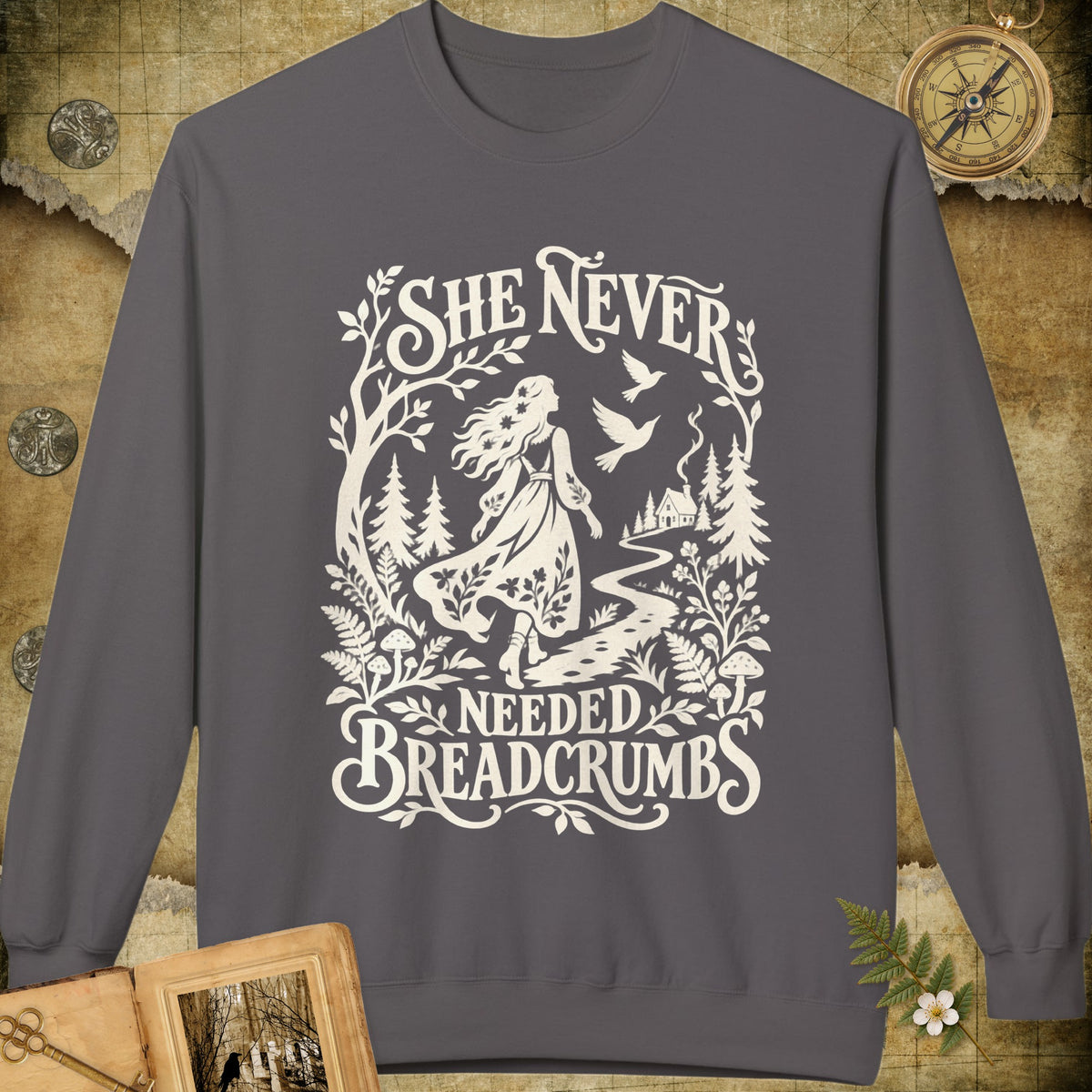 Never Needed Breadcrumbs Sweatshirt - Charcoal