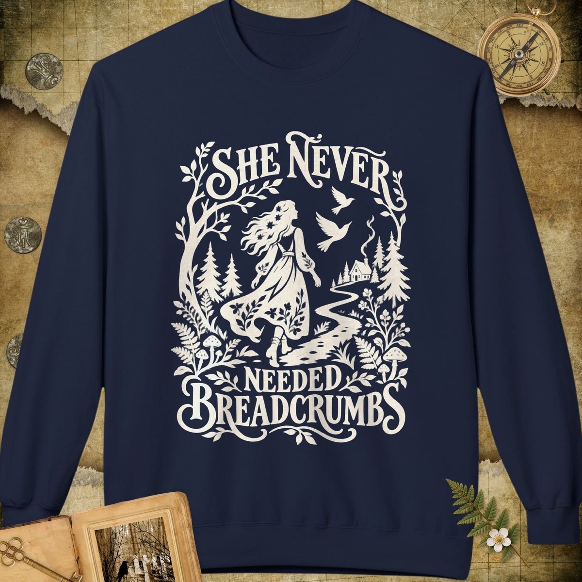 Never Needed Breadcrumbs Sweatshirt - Navy
