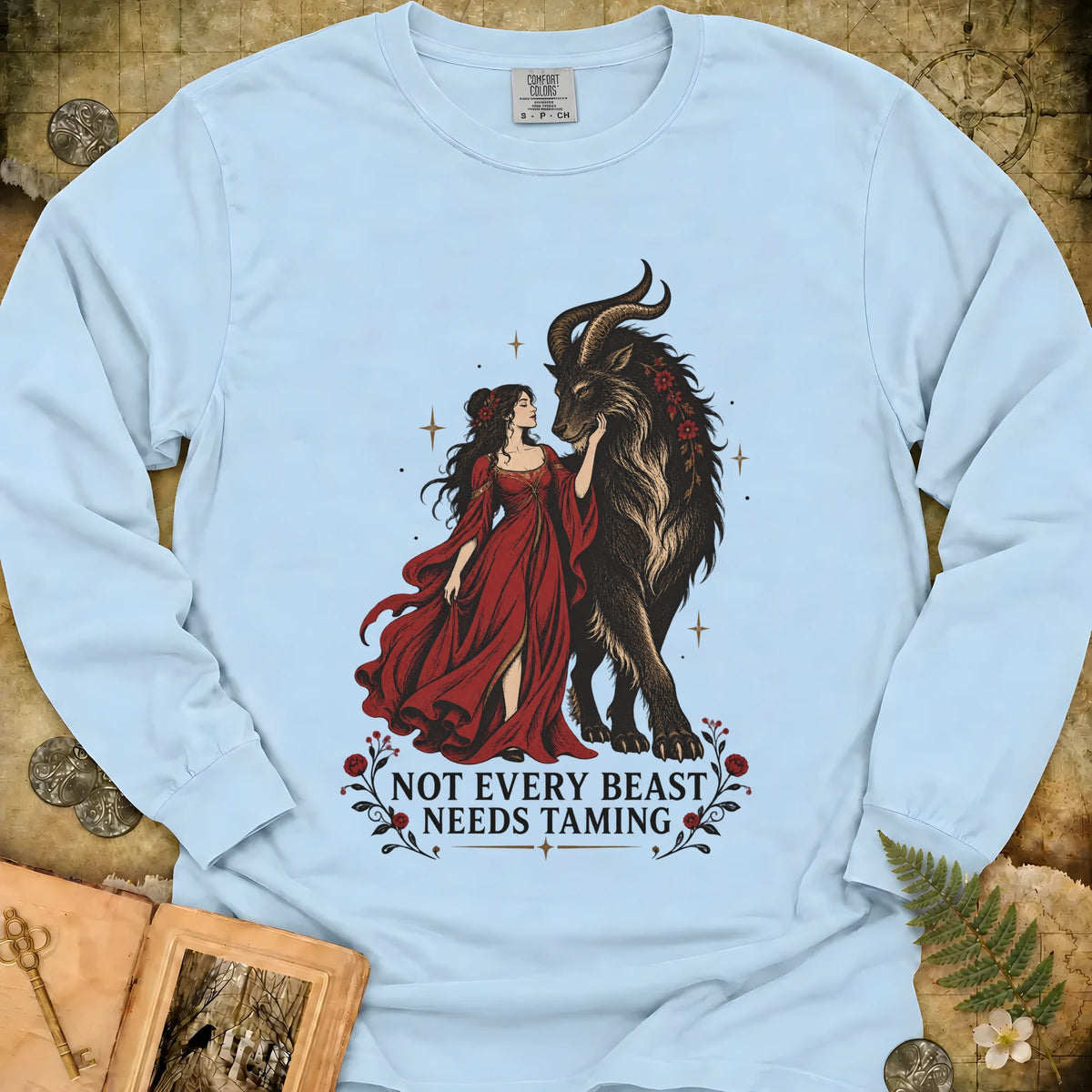 Not Every Beast Long Sleeve T-Shirt - Chambray