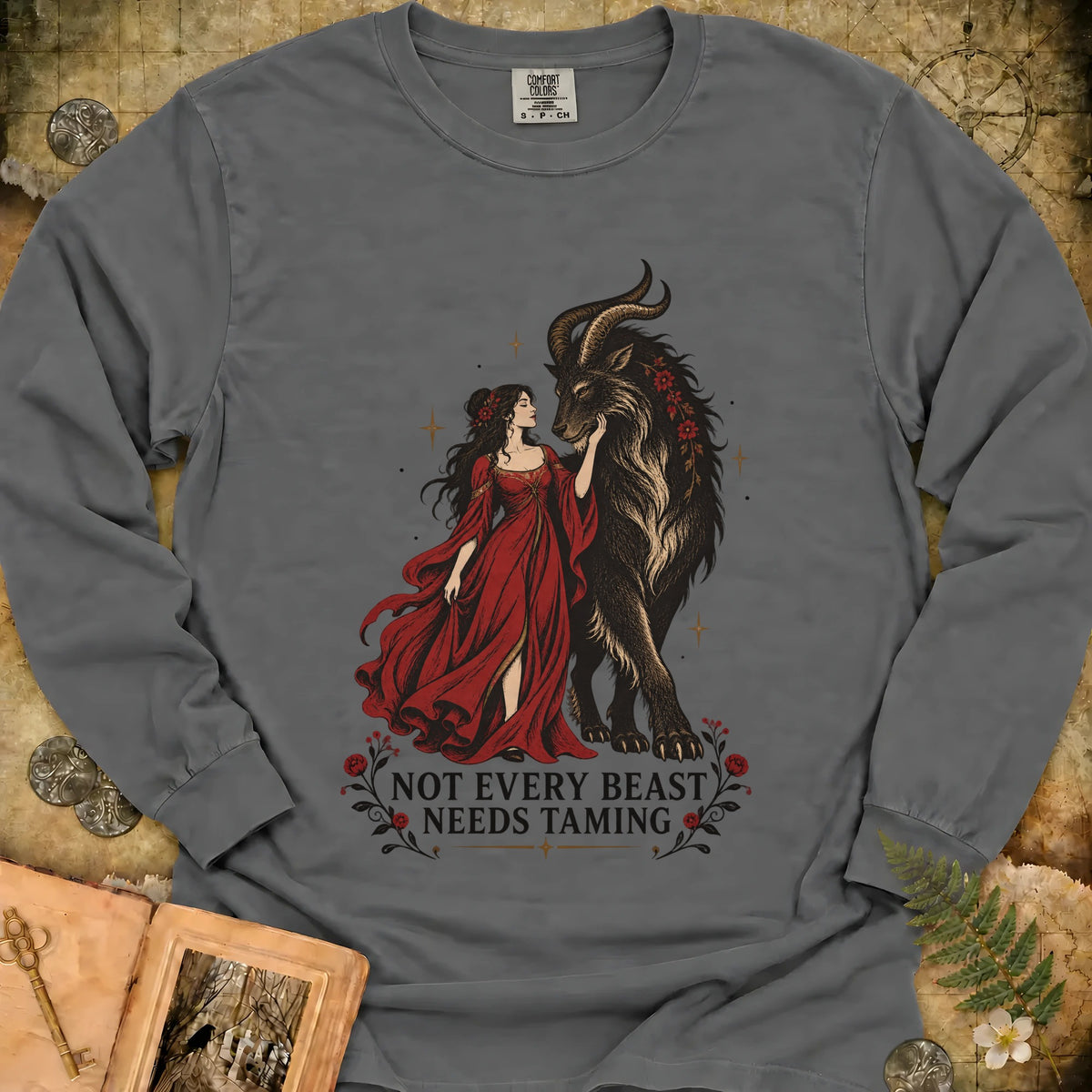 Not Every Beast Long Sleeve T-Shirt - Granite