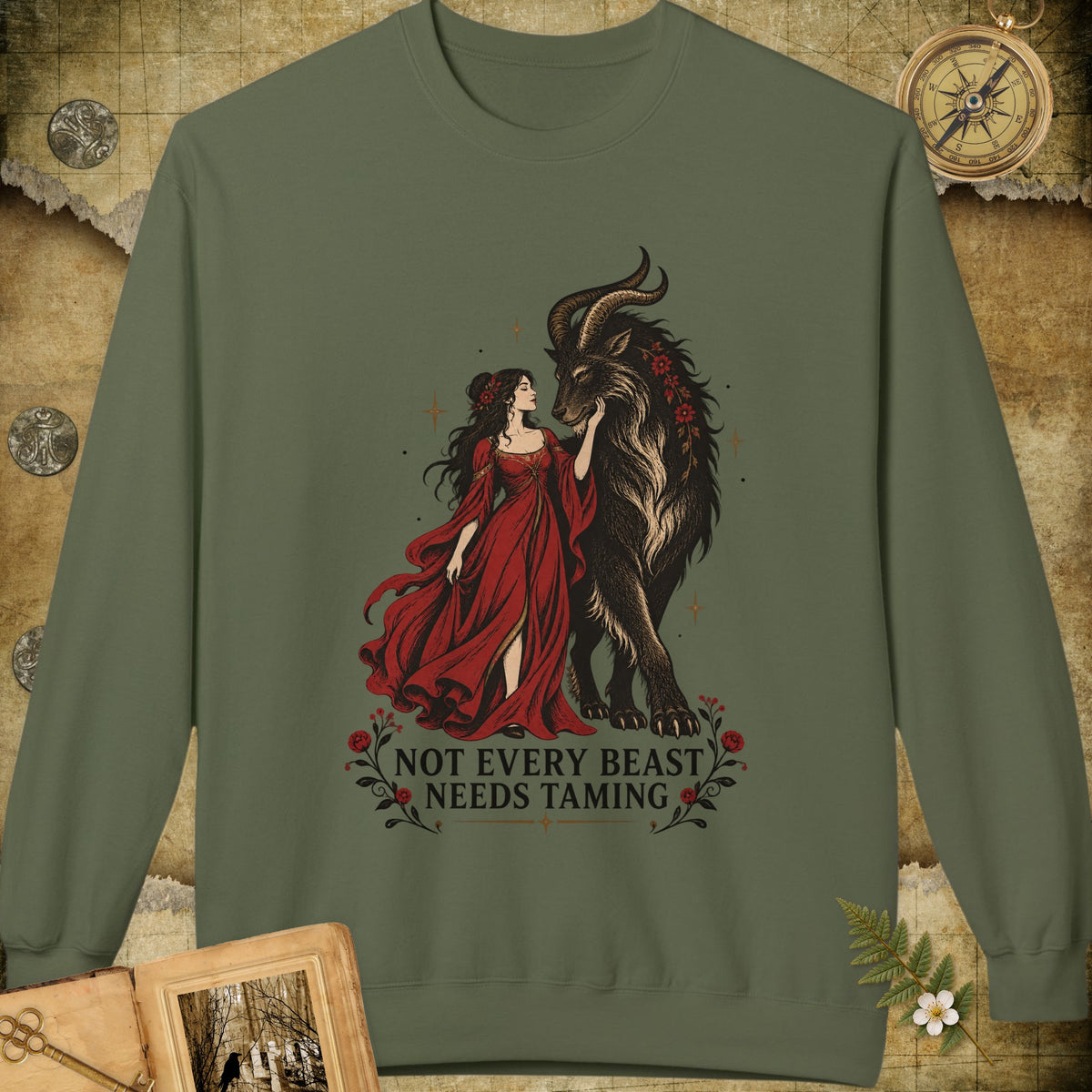 Not Every Beast Sweatshirt - Military Green