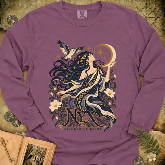 Nyx - Bringer Of Night Long Sleeve T-Shirt - Berry