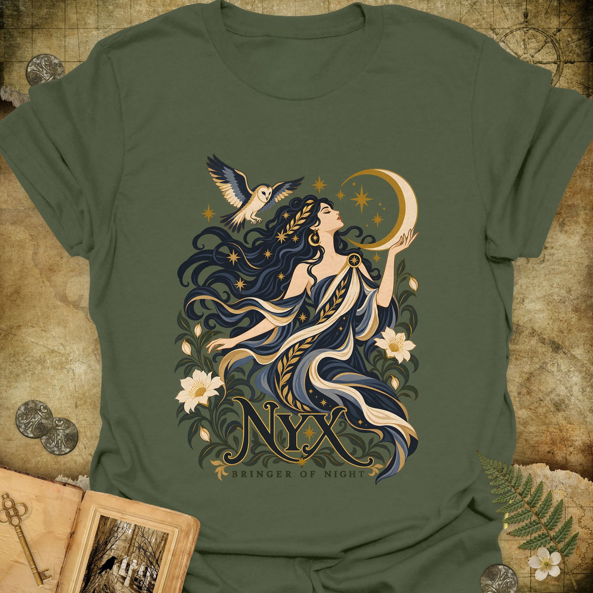 Nyx - Bringer Of Night T-Shirt - Military Green