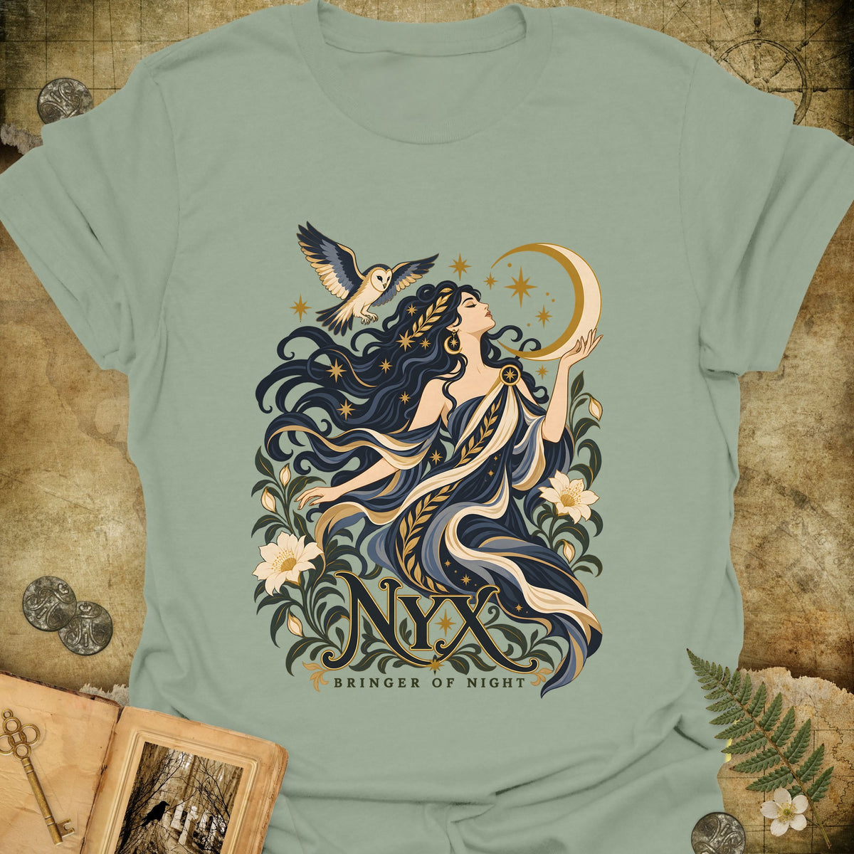 Nyx - Bringer Of Night T-Shirt - Sage