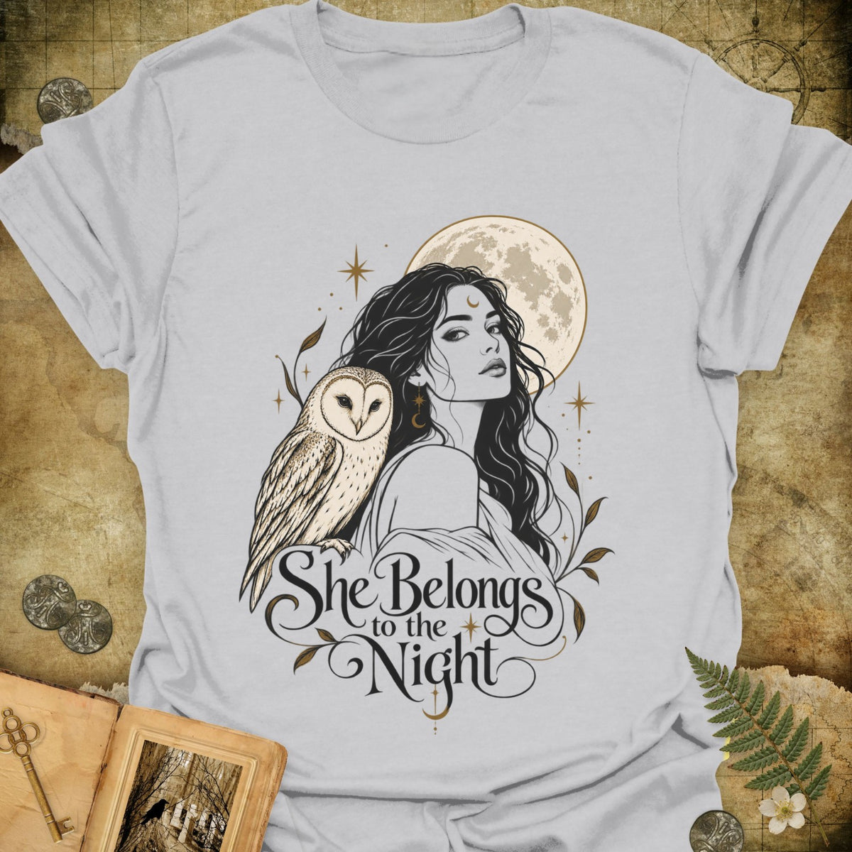 TLWIF Studio | Ice Grey | She Belongs to the Night T-Shirt