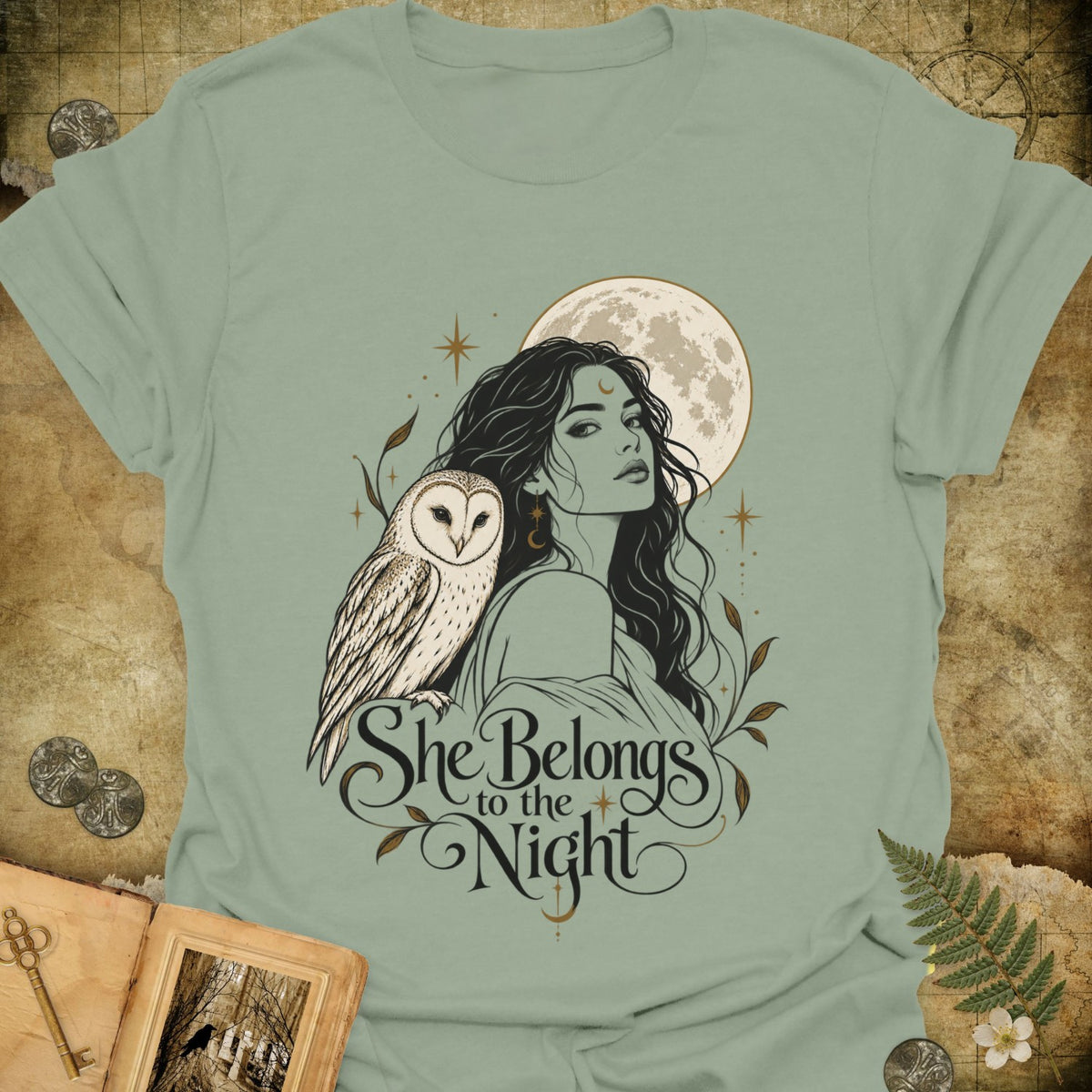 TLWIF Studio | Sage | She Belongs to the Night T-Shirt