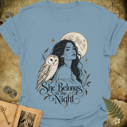 TLWIF Studio | Stone Blue | She Belongs to the Night T-Shirt