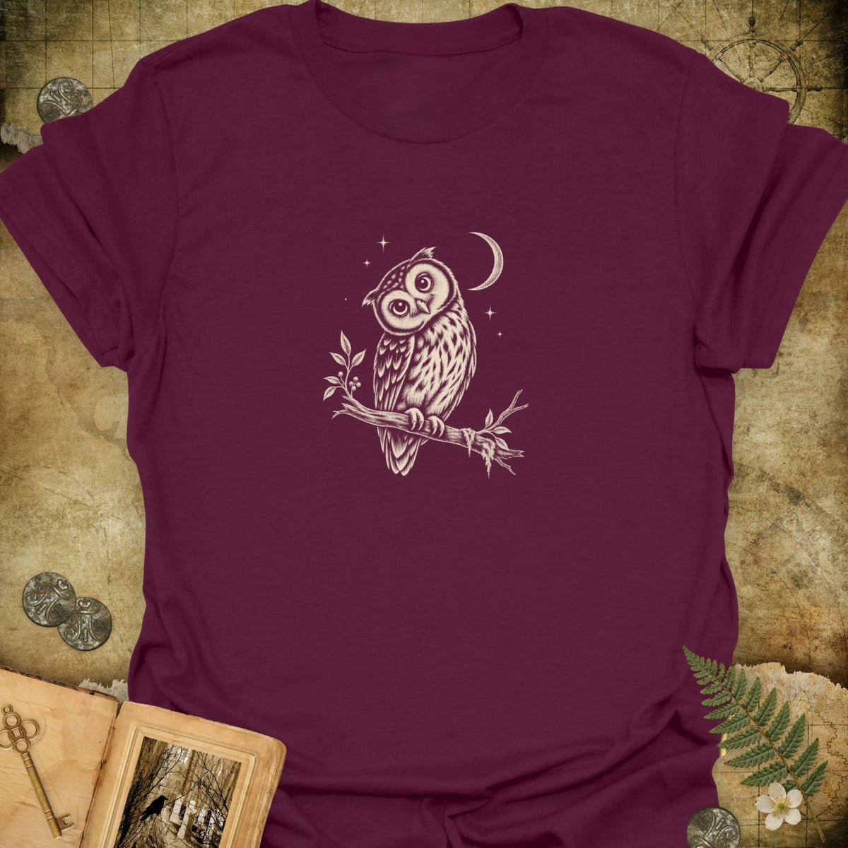 TLWIF Studio | Maroon | The Owl T-Shirt