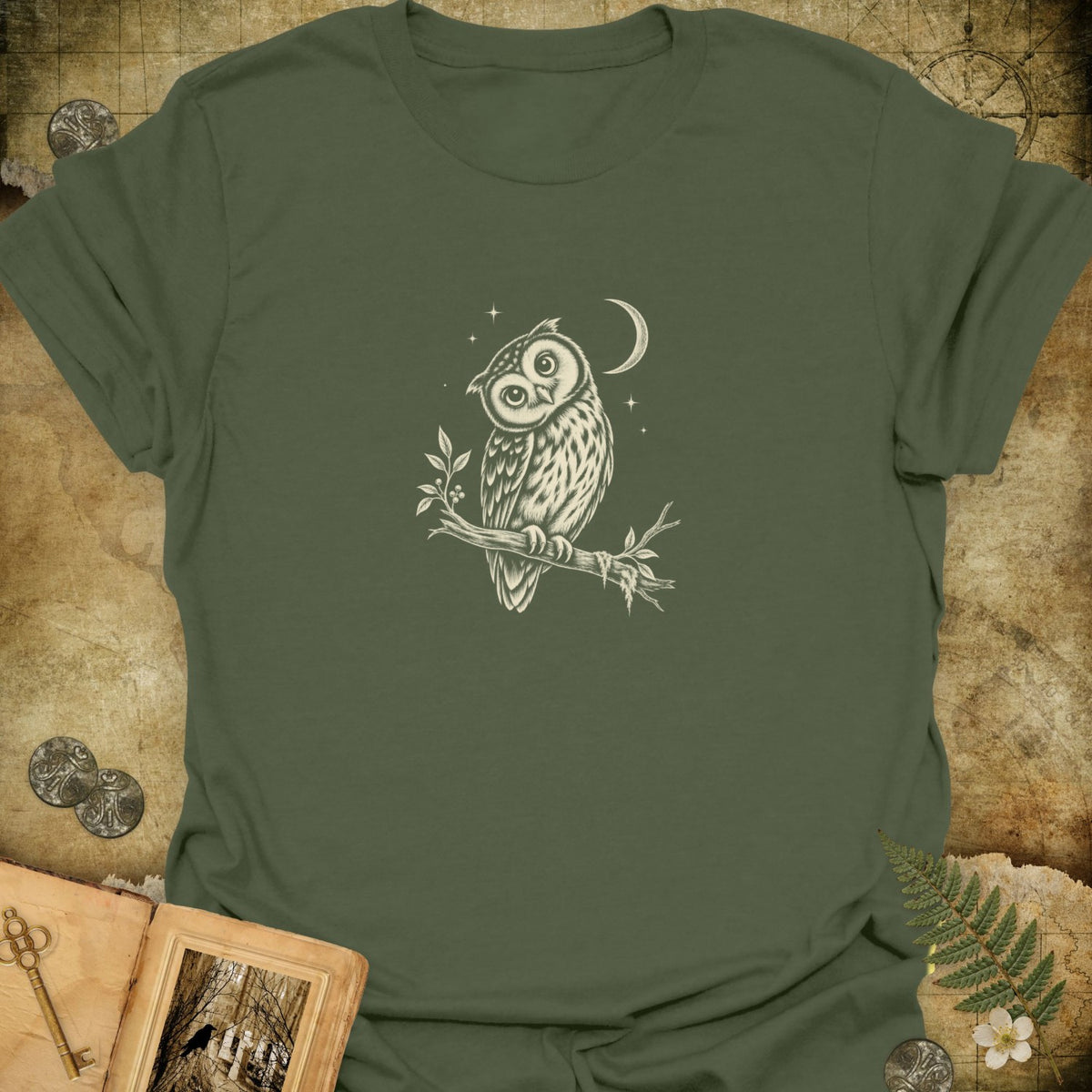 TLWIF Studio | Military Green | The Owl T-Shirt
