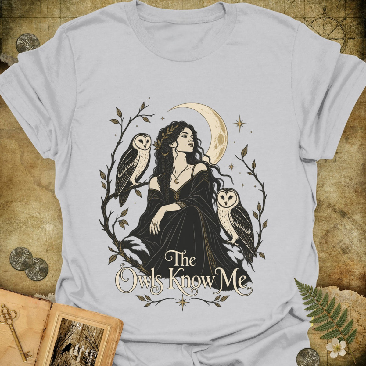 TLWIF Studio | Ice Grey | The Owls Know Me T-Shirt