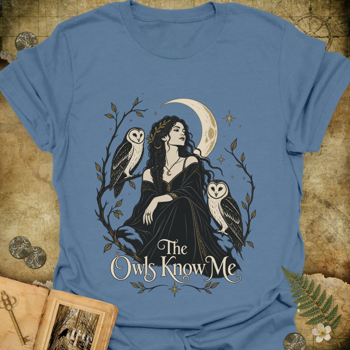 TLWIF Studio | Indigo Blue | The Owls Know Me T-Shirt