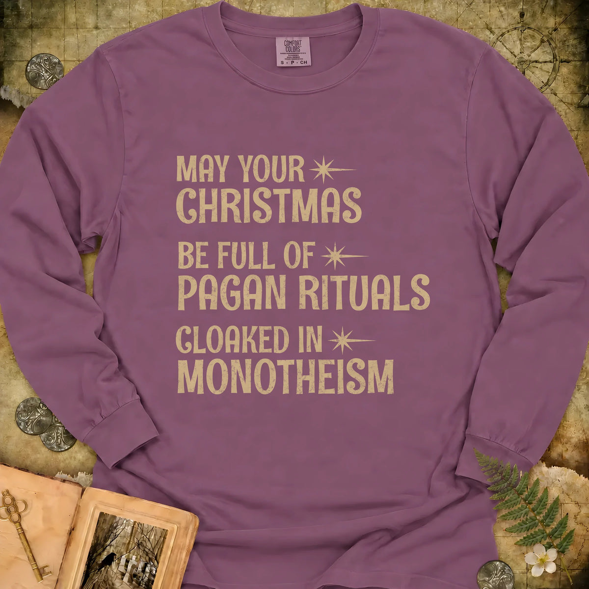 Pagan Christmas Long Sleeve T-Shirt - Berry