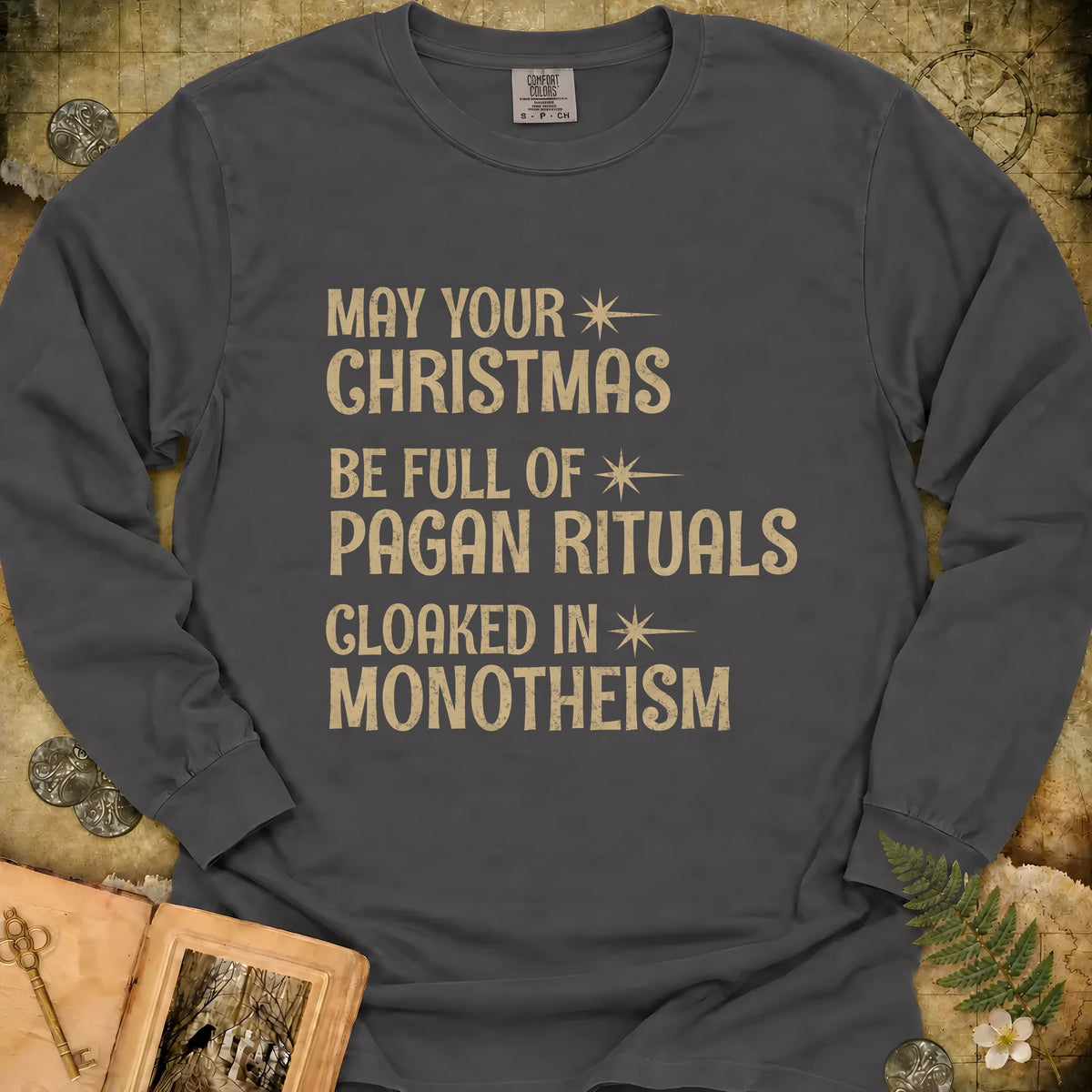 Pagan Christmas Long Sleeve T-Shirt - Pepper