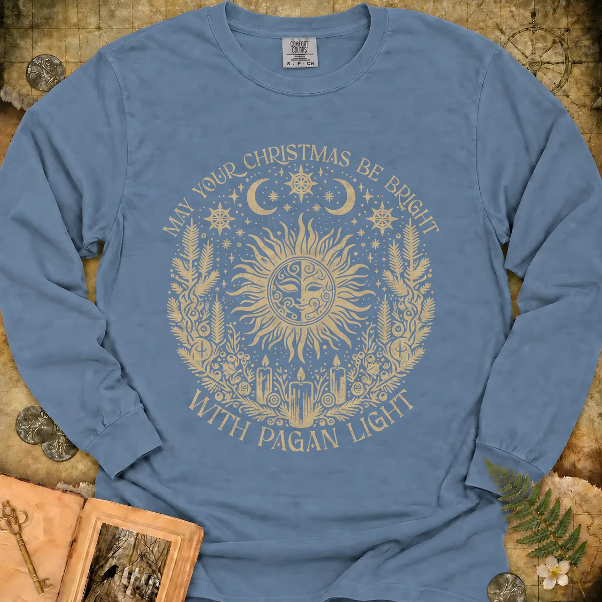 Pagan Light Long Sleeve T-Shirt - Blue Jean