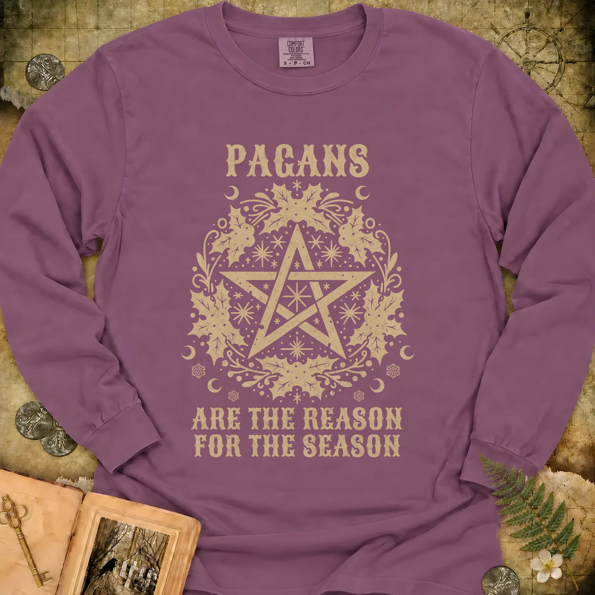 Pagan Season Long Sleeve T-Shirt - Berry