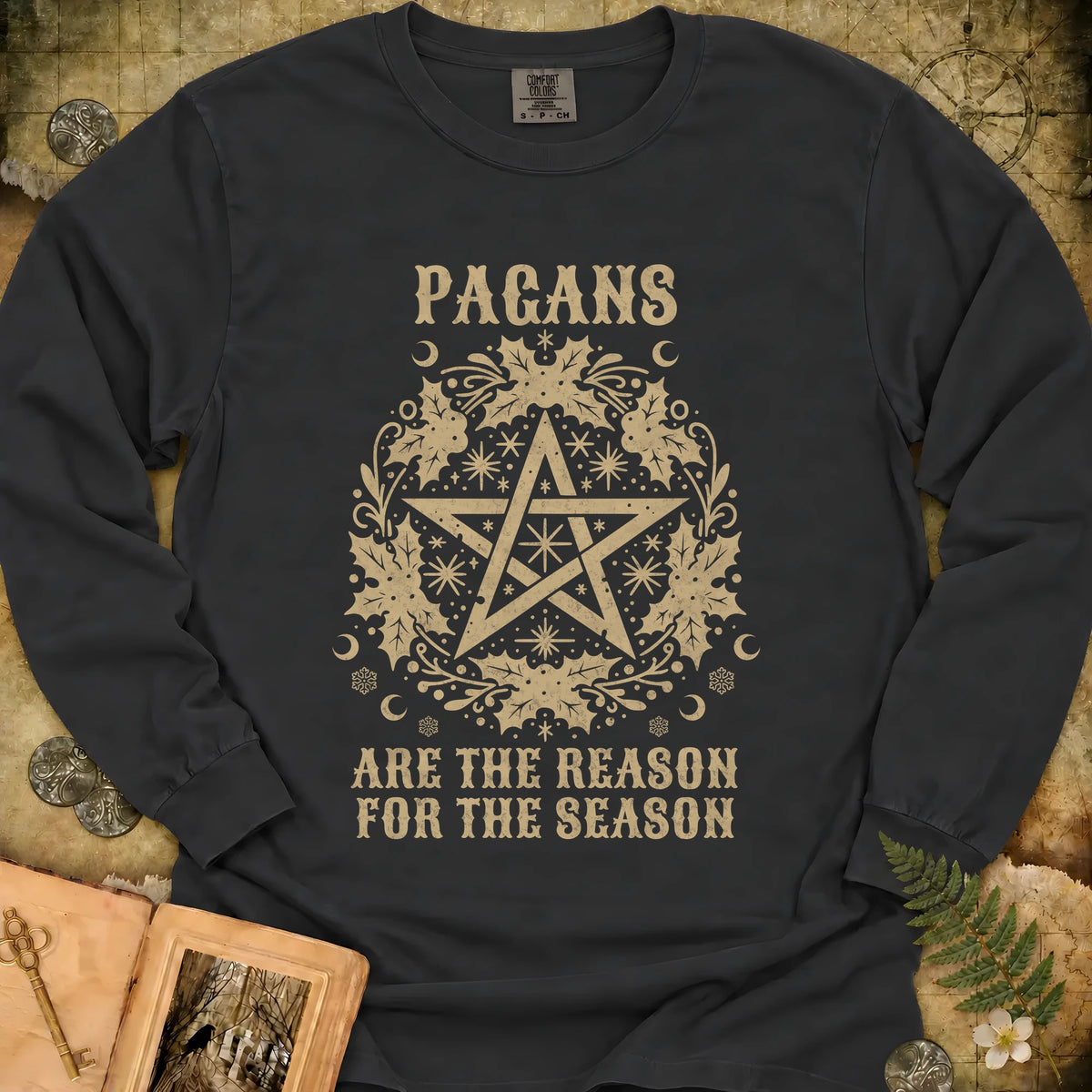 Pagan Season Long Sleeve T-Shirt - Black