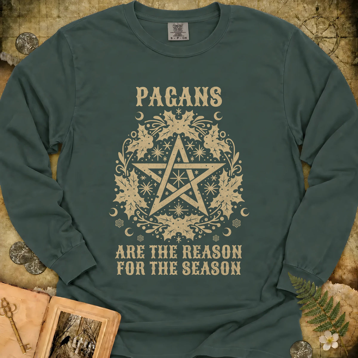 Pagan Season Long Sleeve T-Shirt - Blue Spruce
