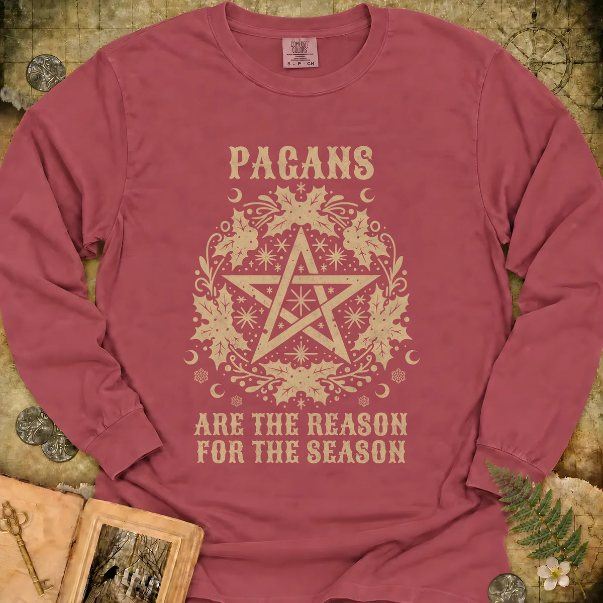 Pagan Season Long Sleeve T-Shirt - Brick