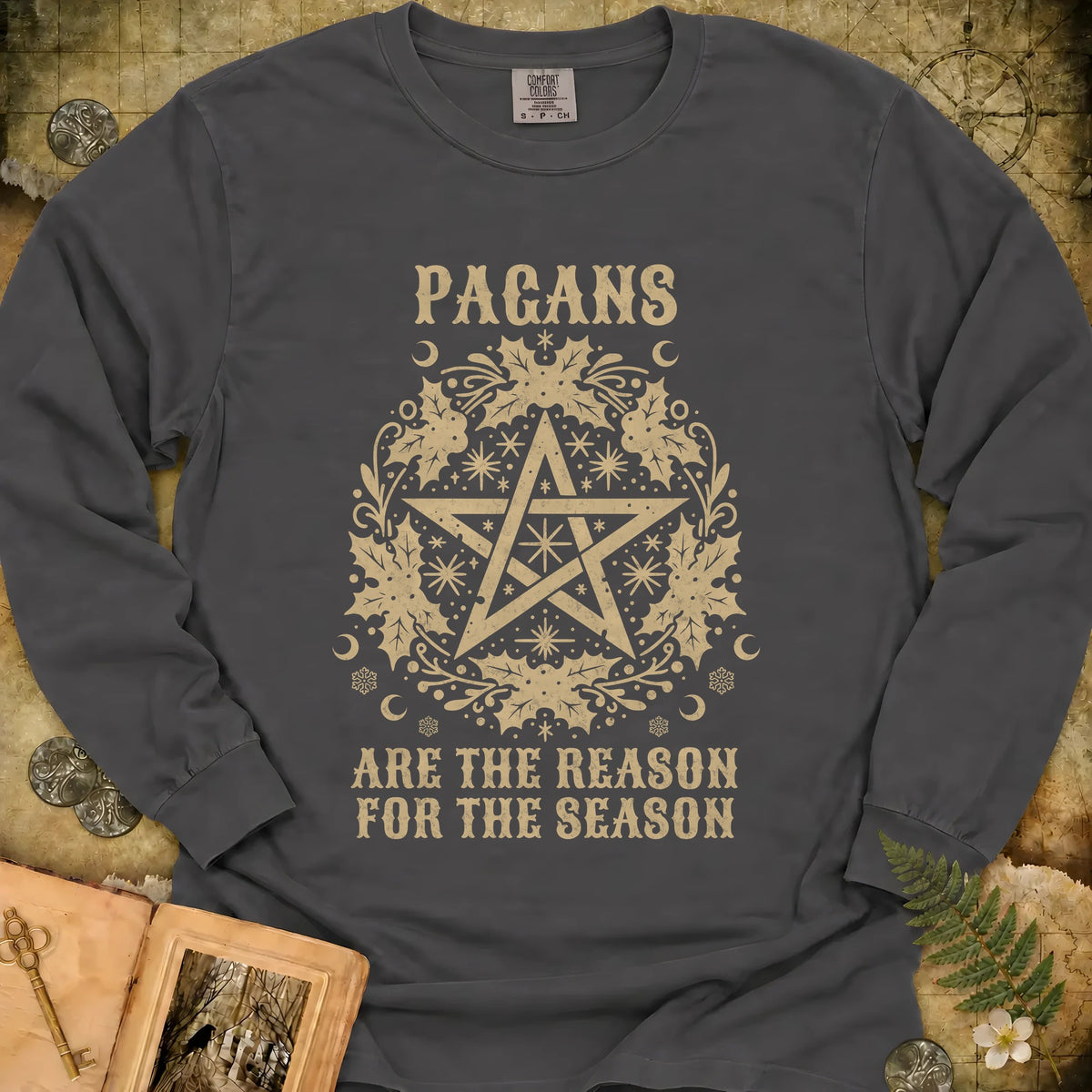 Pagan Season Long Sleeve T-Shirt - Pepper