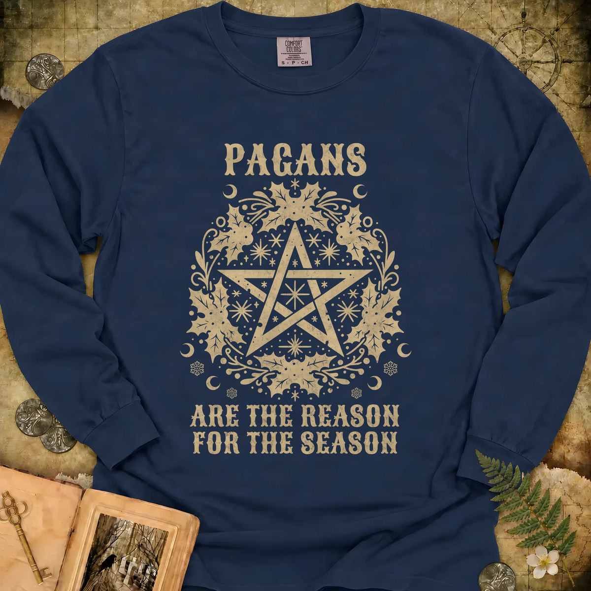 Pagan Season Long Sleeve T-Shirt - True Navy