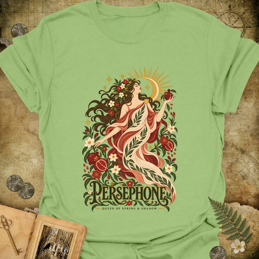 Persephone - Queen Of Spring & Shadow T-Shirt - Kiwi