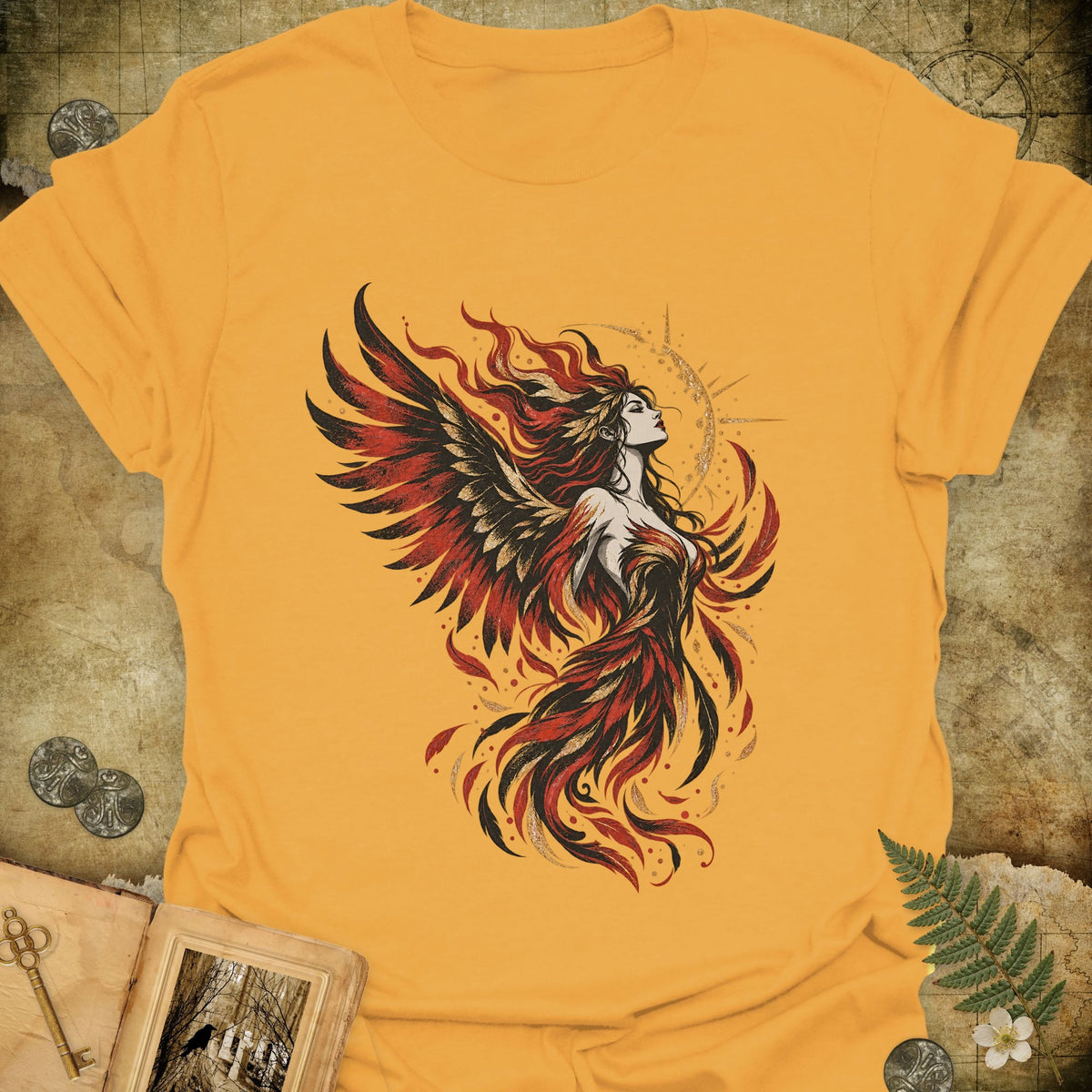 Phoenix Goddess T-Shirt - Gold