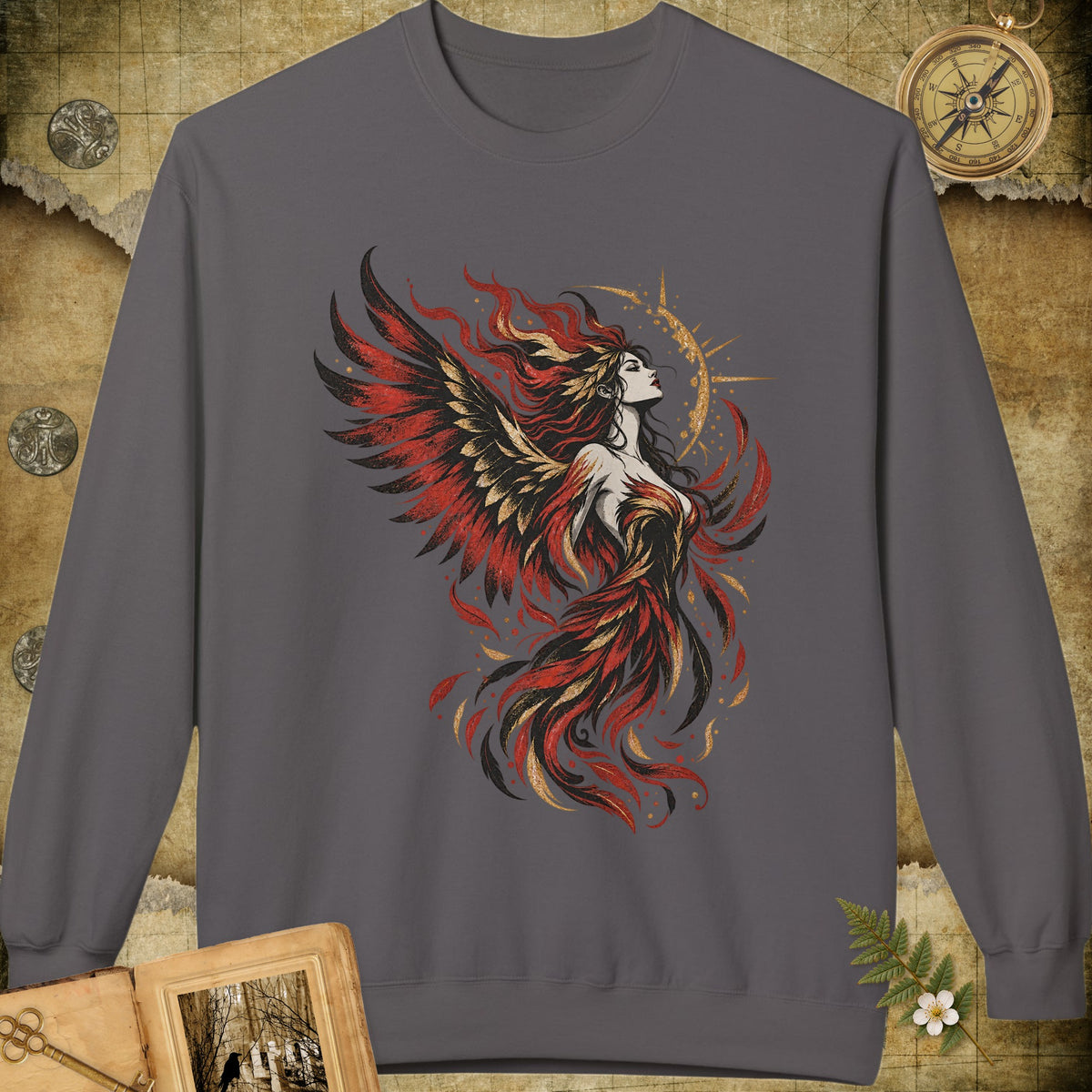 Phoenix Goddess Sweatshirt - Charcoal