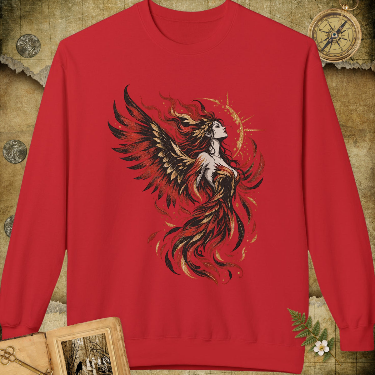 Phoenix Goddess Sweatshirt - Red