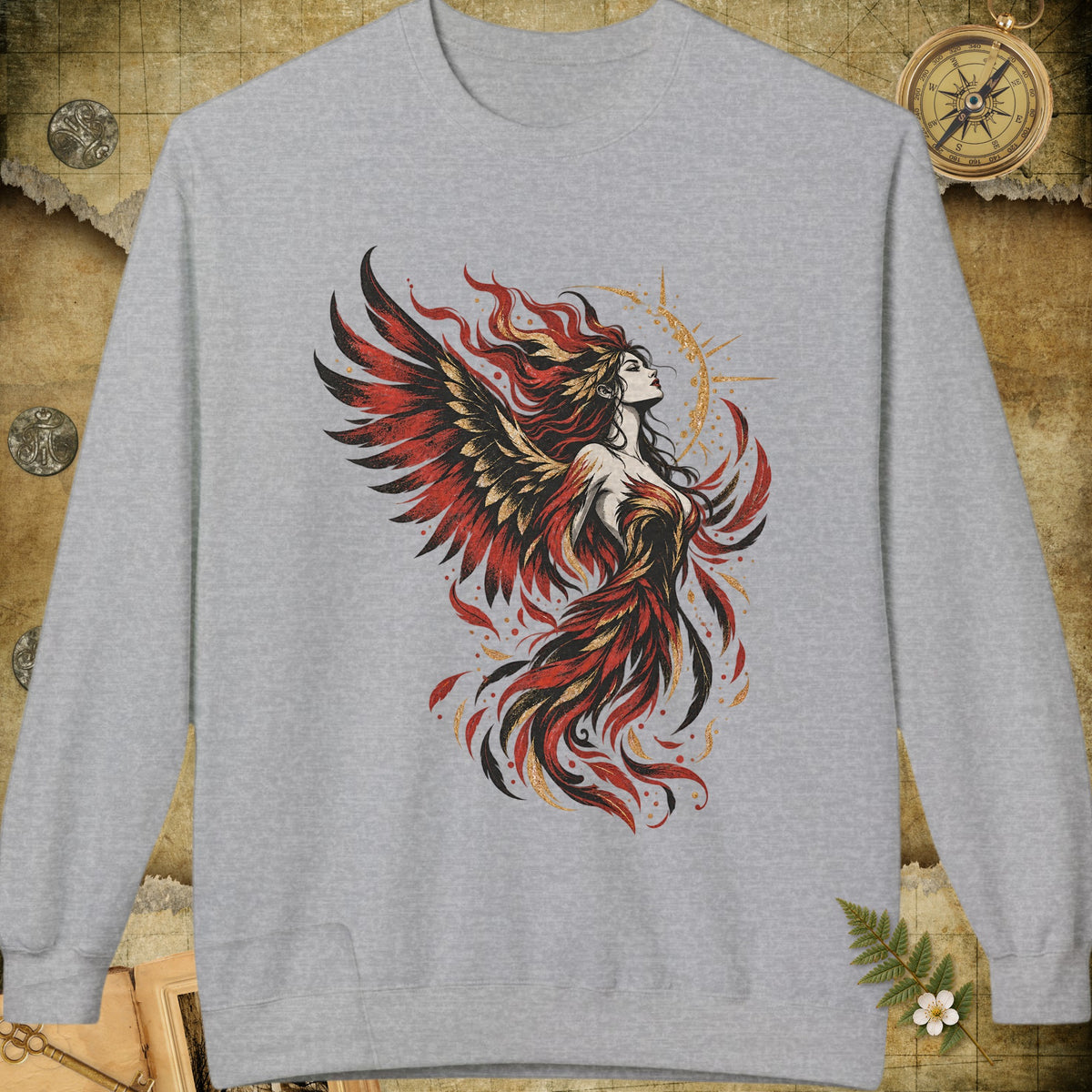 Phoenix Goddess Sweatshirt - Sport Grey