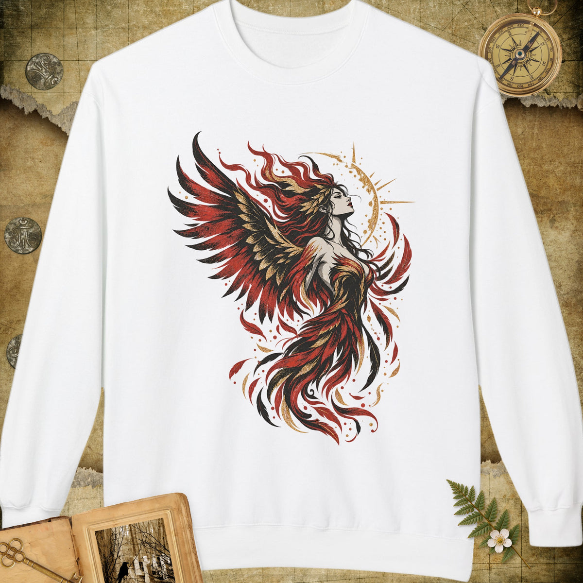 Phoenix Goddess Sweatshirt - White