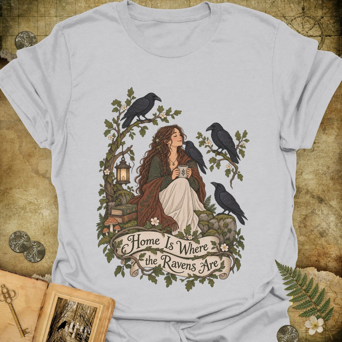 TLWIF Studio | Ice Grey | Where The Ravens Are T-Shirt