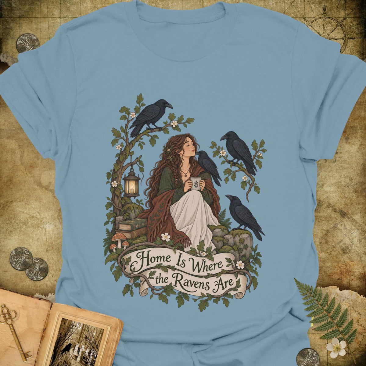 TLWIF Studio | Stone Blue | Where The Ravens Are T-Shirt