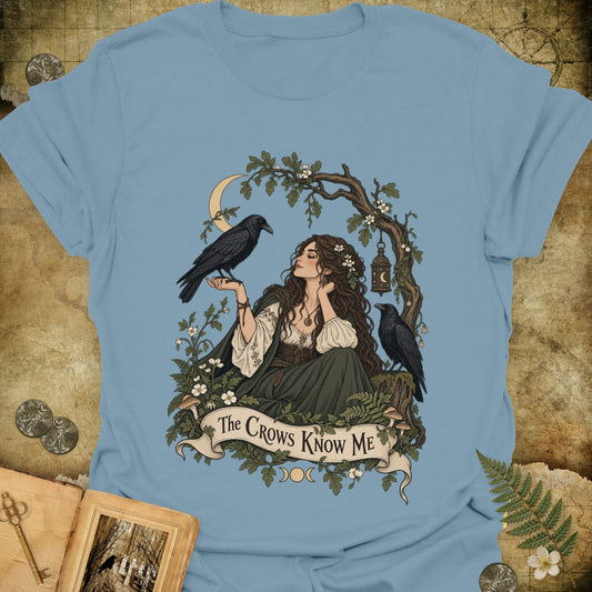 TLWIF Studio | Stone Blue | The Crows Know Me T-Shirt