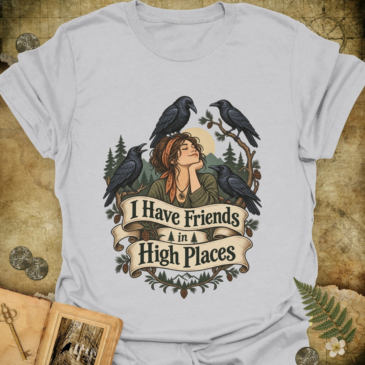 TLWIF Studio | Ice Grey | Friends In High Places T-Shirt