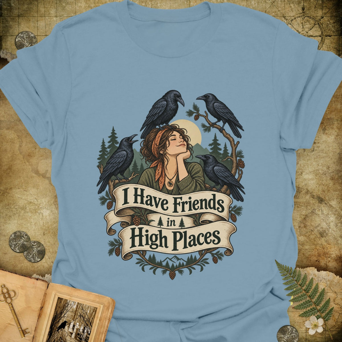 TLWIF Studio | Stone Blue | Friends In High Places T-Shirt