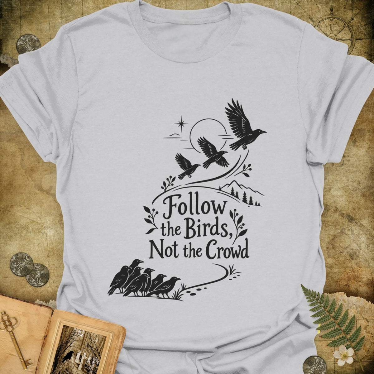 TLWIF Studio | Ice Grey | Follow The Birds T-Shirt