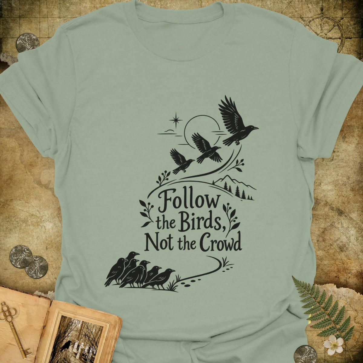 TLWIF Studio | Sage | Follow The Birds T-Shirt