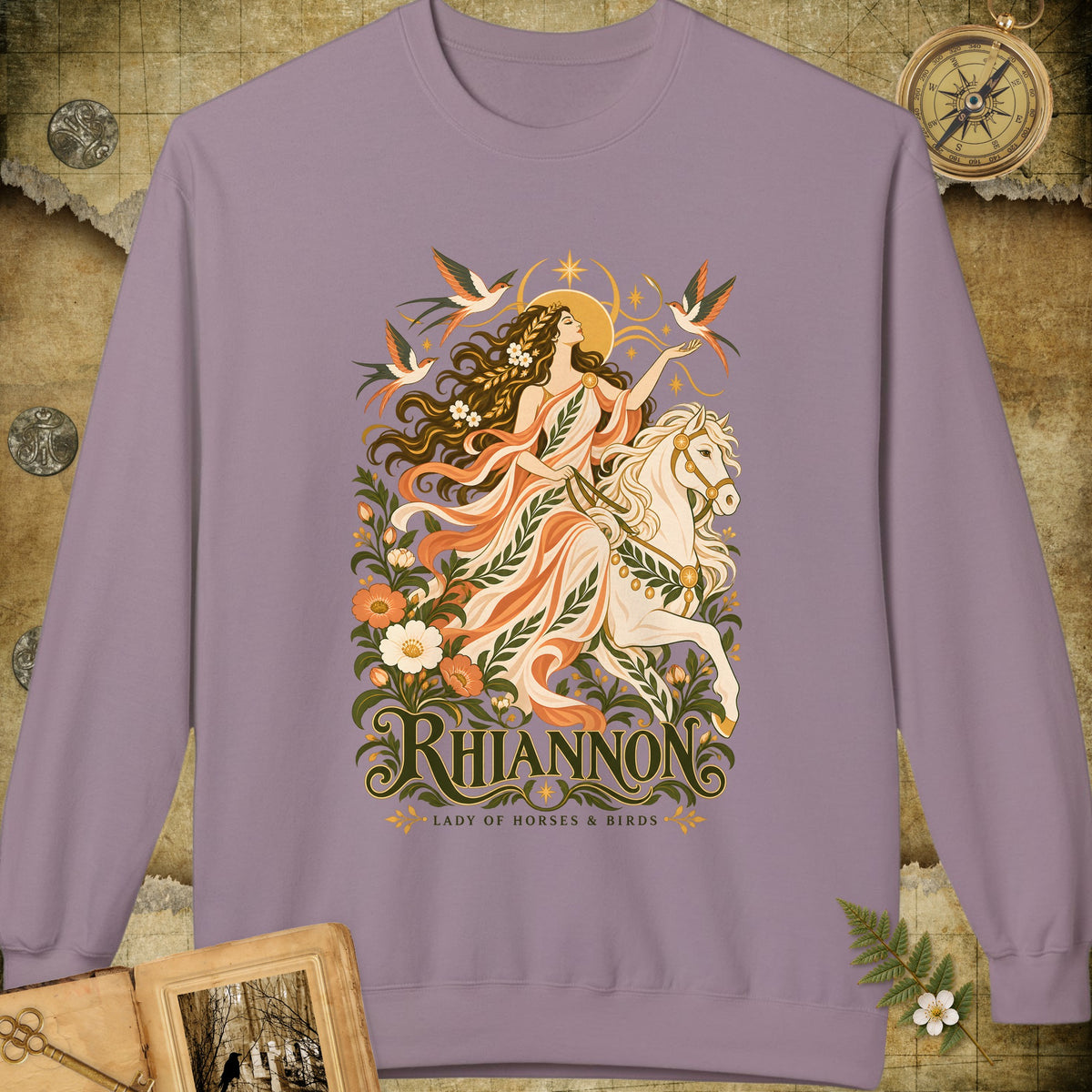Rhiannon - Lady Of Horses & Birds Sweatshirt - Paragon