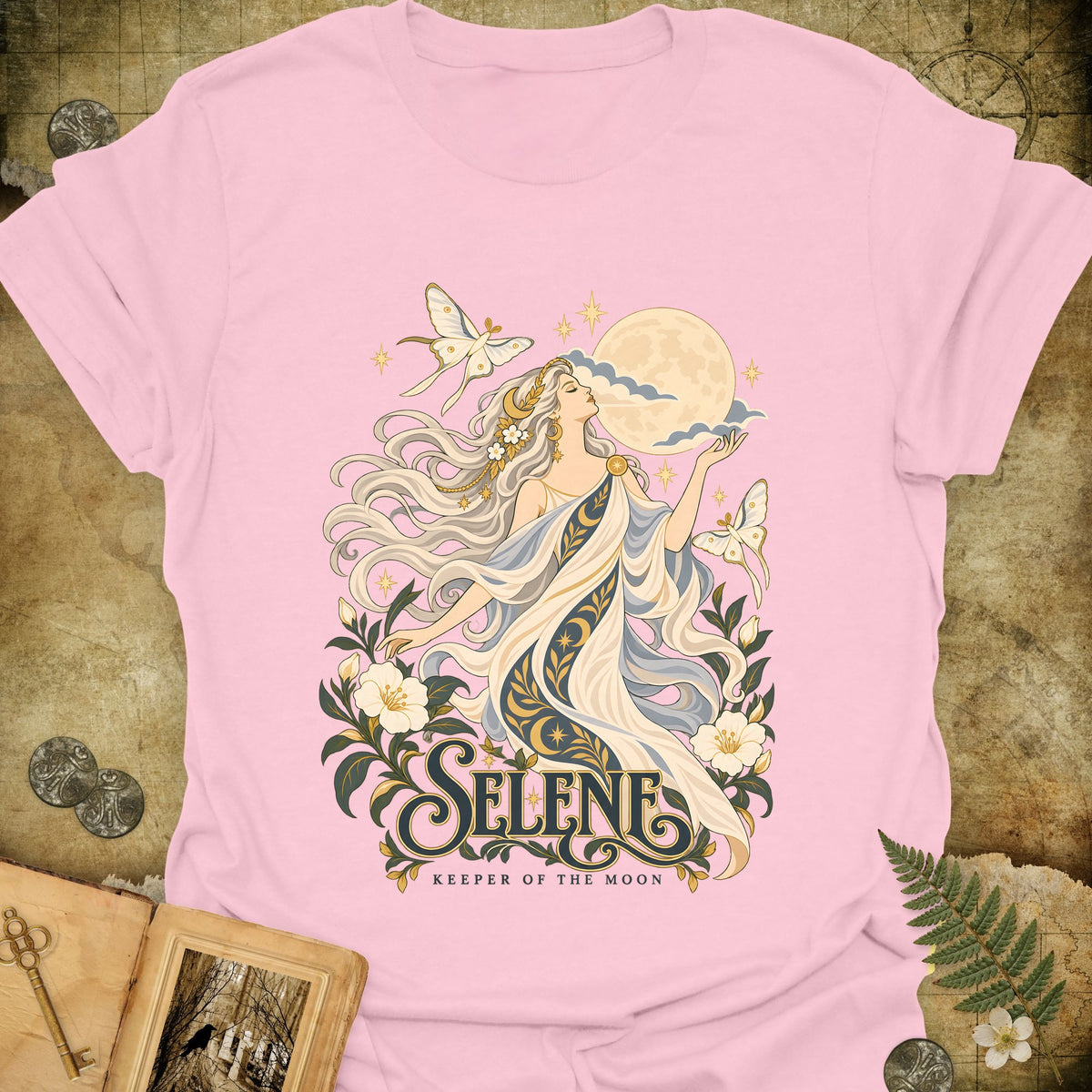 Selene - Keeper Of The Moon T-Shirt - Light Pink