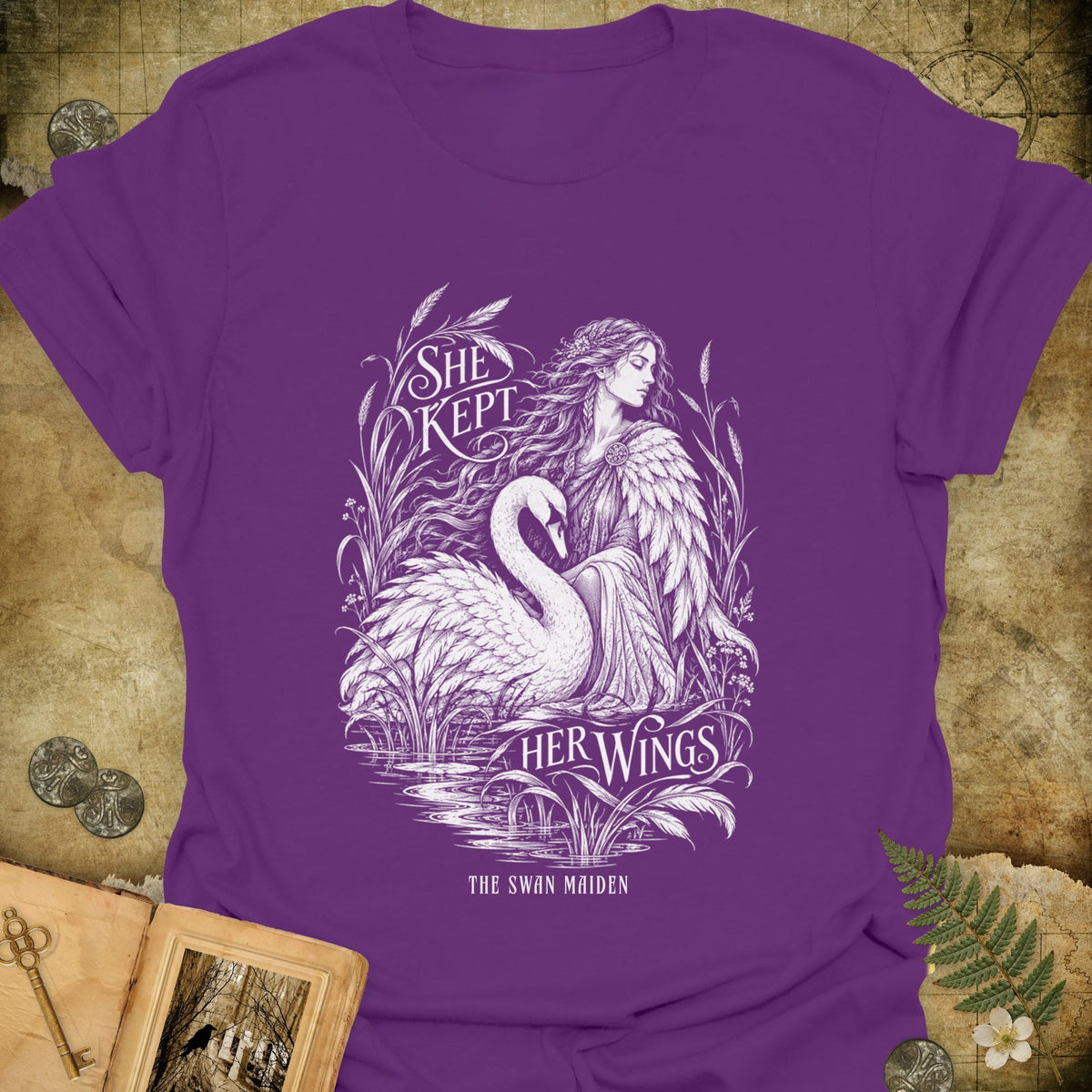 She Kept Her Wings T-Shirt - Purple