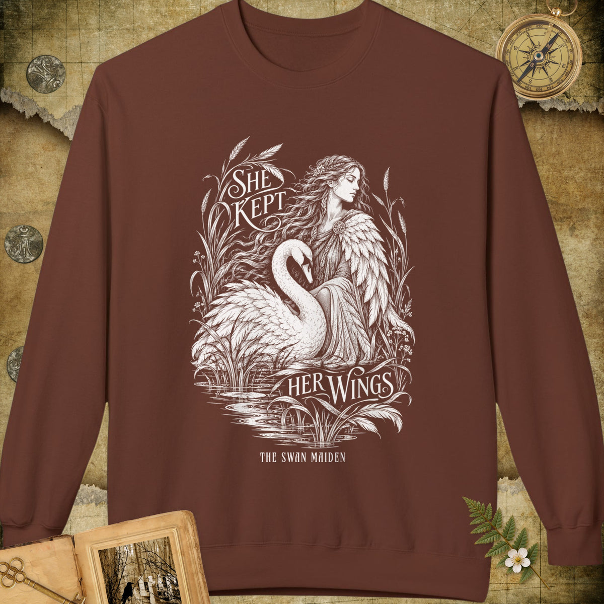 She Kept Her Wings Sweatshirt - Cocoa