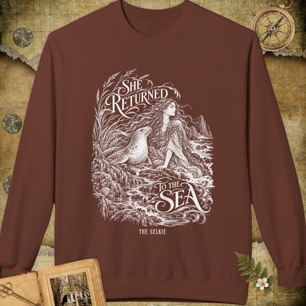 She Returned To The Sea Sweatshirt - Cocoa