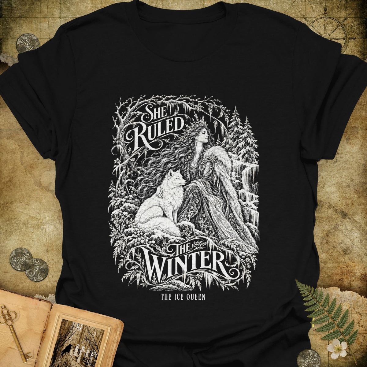 She Ruled Winter T-Shirt - Black