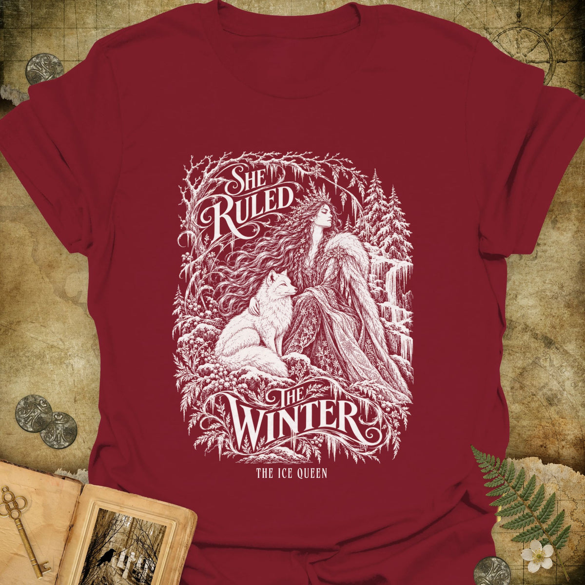 She Ruled Winter T-Shirt - Cardinal Red