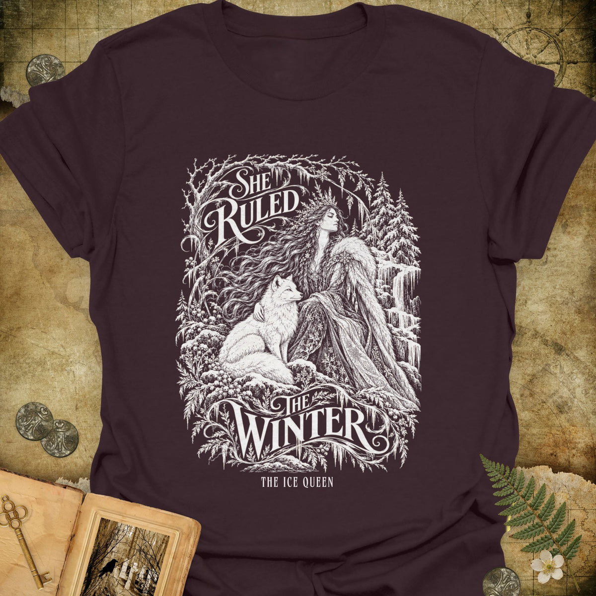 She Ruled Winter T-Shirt - Dark Chocolate