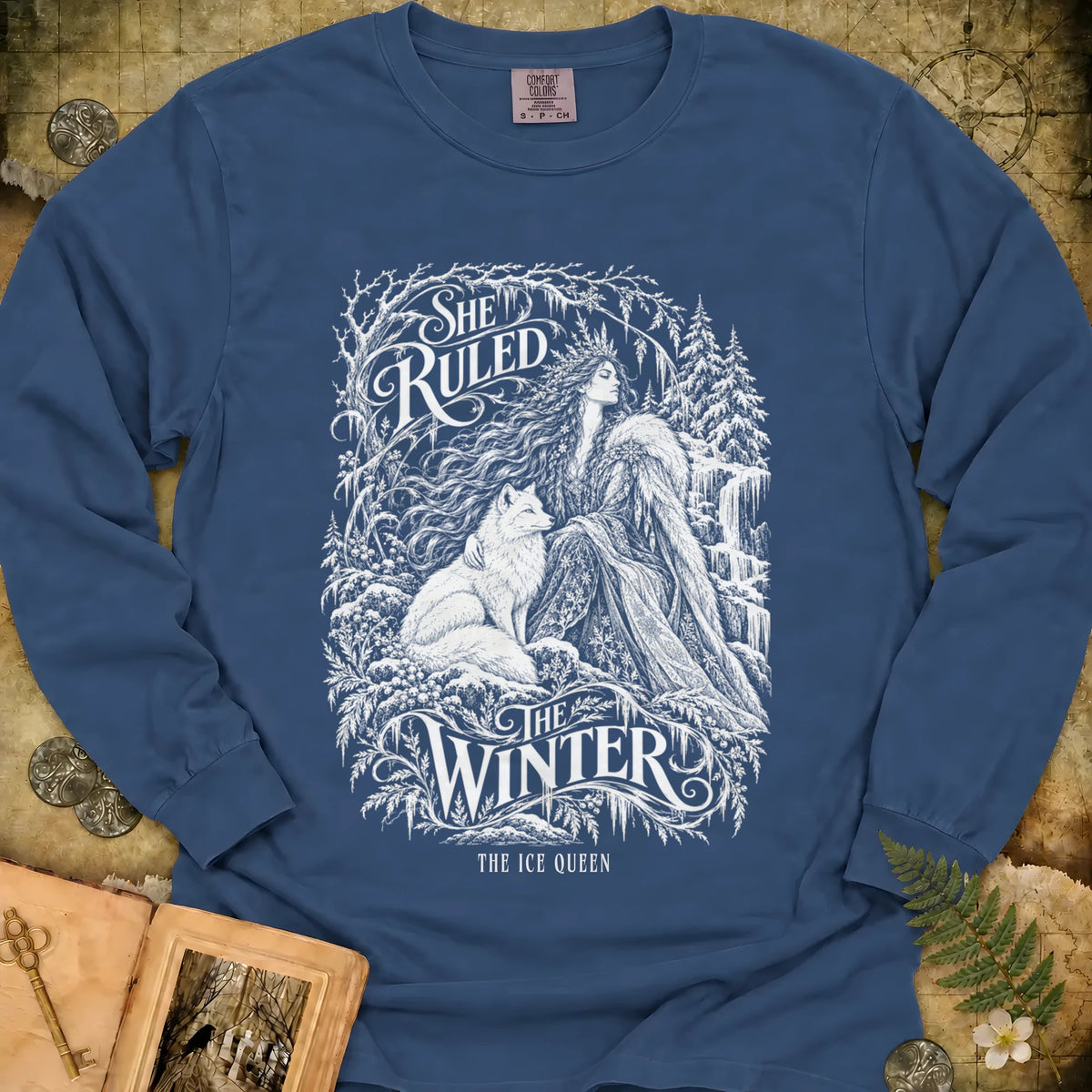She Ruled Winter Long Sleeve T-Shirt - Midnight