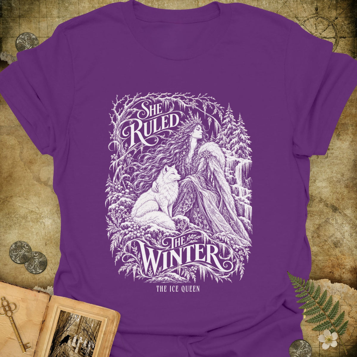 She Ruled Winter T-Shirt - Purple