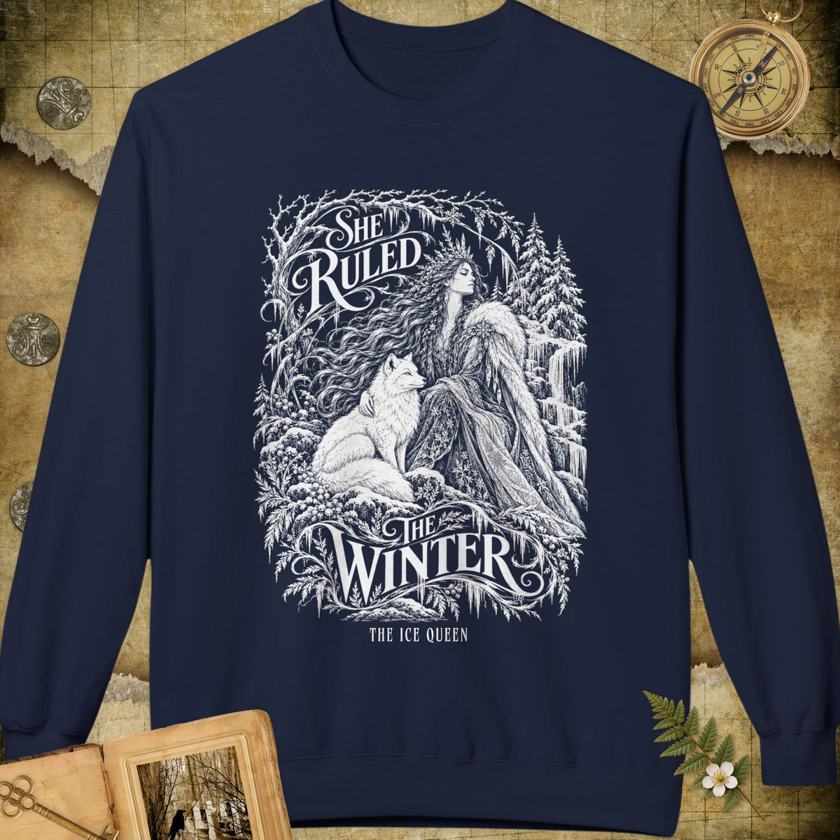 She Ruled Winter Sweatshirt - Navy