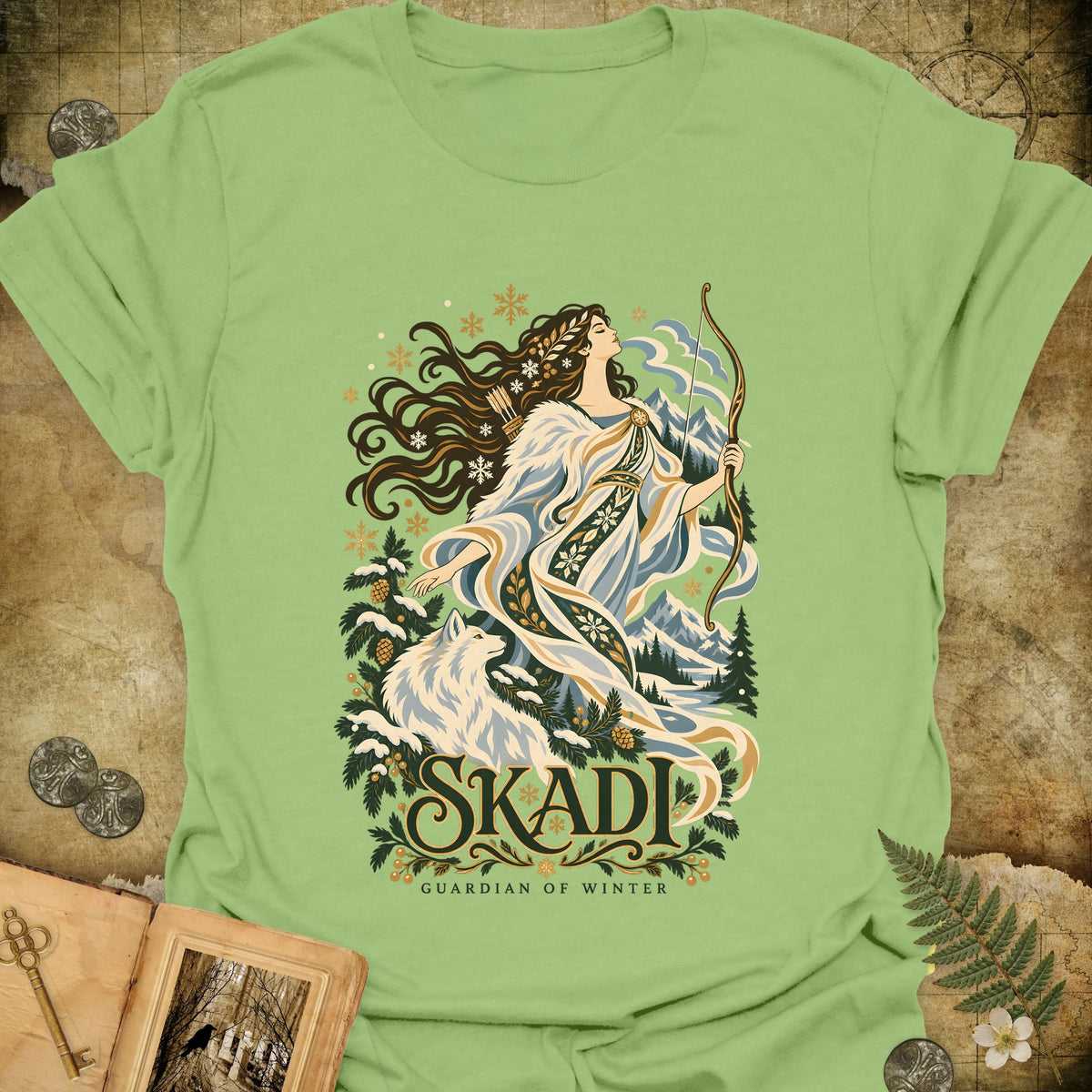 Skadi - Guardian Of Winter T-Shirt - Kiwi
